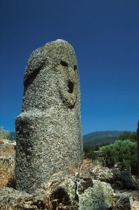 Another of the impressive standing stone or menhir of the Filitosa site. Corsica. 036cdae68713affecdcbb337034a3be2