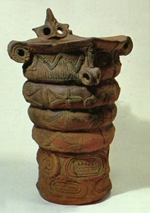 Deep clay pot. Jomon period. Nagano Japan. BC.3,500 – BC.2,500. 82aa26f447774ad75465728c8308bfe7