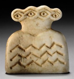 NO Marble Double Eye Idol, Tell Brak, Syria, c. 4000 BCE 891d54af8e6a4d11ba5bf00e13974a53