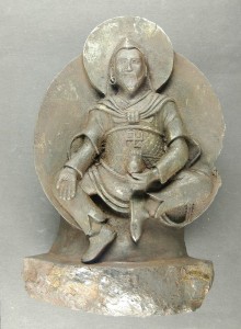 The undated photo shows an ancient Buddhist statue that a Nazi expedition brought back from Tibet shortly before World War II. The statue was carved from a meteorite which crashed on Earth thousands of years ago. The existence of the statue _ known as 