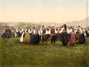 Peasants Dancing Bosnia Austro Hungary