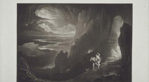 "Adam and Eve Driven out of Paradise" by John Martin, 1827. Mezzotint, 25.4 × 35.2 cm. Museum of Fine Arts Boston.