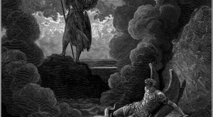 "Satan rises from the burning lake" by Gustave Doré