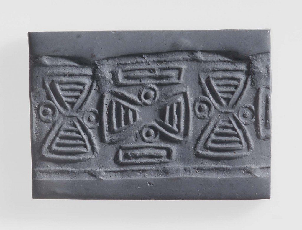  Cylinder seal. Near Eastern, esopotamian, Sumerian. Jemdet Nasr 3100–2900 B.C.