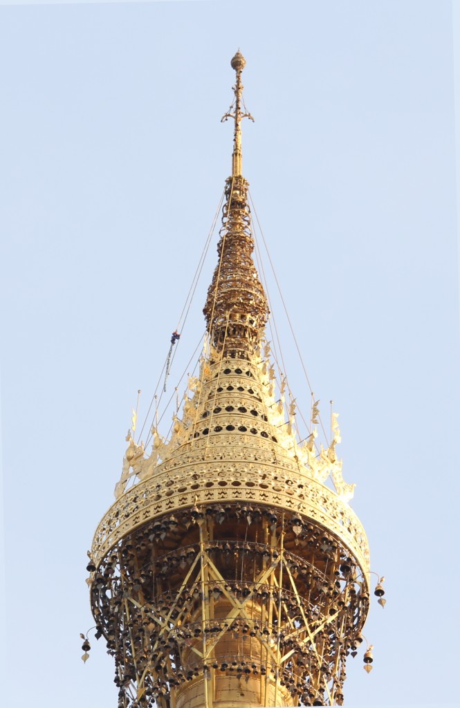 The umbrella of Shwedagon Pagoda. CC BY-SA by Maung Maung San. OpenMyanmar Photo Project