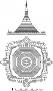 Shwedagon elevation-and-top-view