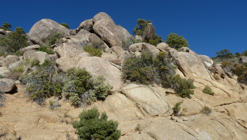 Weathered granite under normal granite