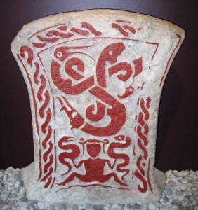 Snake-witch viking stone