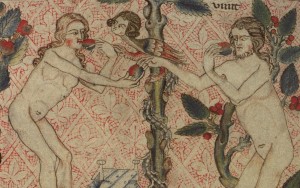Adam and Eve eating